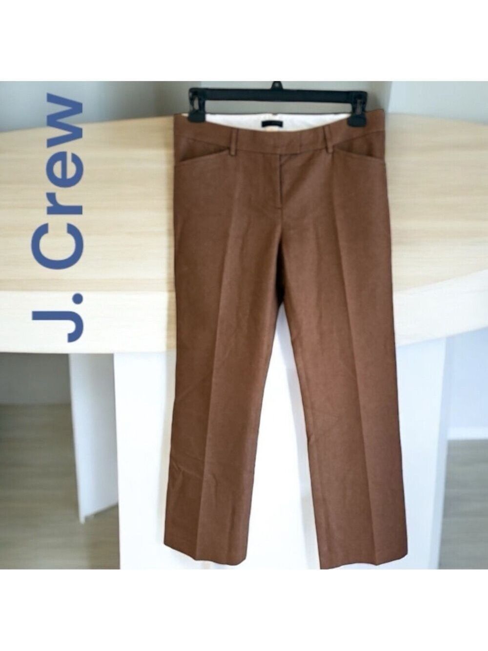 J. Crew Size 4 Brown/subtle shimmer Wide Leg Trouser/Dress Pants.  EUC!